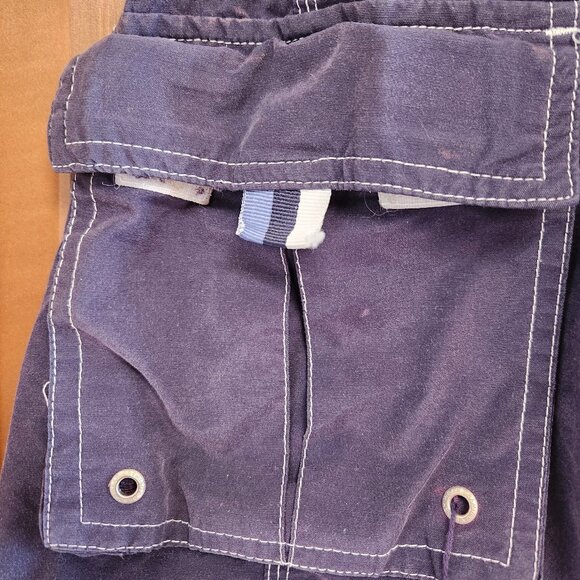 Daniel Cremieux Beachwear Men's Size Large Blue Swim Trunks Cargo Pockets Lined - Picture 4 of 12